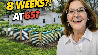 😂 65-Year-Old Grandma Builds a FULL Garden in 8 Weeks (With Help 🐾)