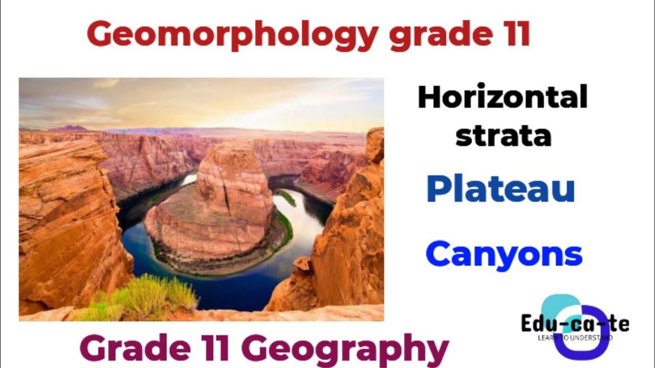 Topographical Strata Geomorphology grade 11 - Topography associated with horizontal strata ...