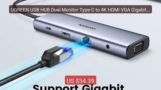 UGREEN USB HUB Dual Monitor Type-C to 4K HDMI VGA Gigabit RJ45... — Hot Deal 2026 | Limited Offer!
