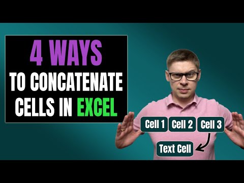 4 ways to CONCATENATE multiple cells in EXCEL