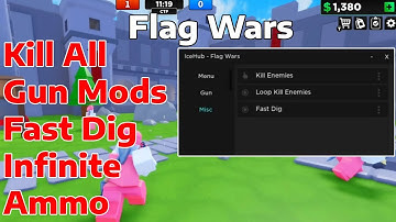 [Roblox] Flag Wars Script - Kill All, Gun Mods, Fast Dig, Infinite Ammo & More (PASTEBIN 2023)