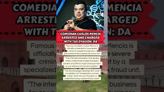 💸Carlos Mencia Faces Tax Fraud Charges!💸