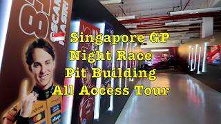Singapore GP Night Race Pit Building Walk Tour #singapore #walkingtour #singaporegrandprix #f1