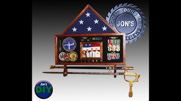 Military Shadow Box with Sword Display / Jon