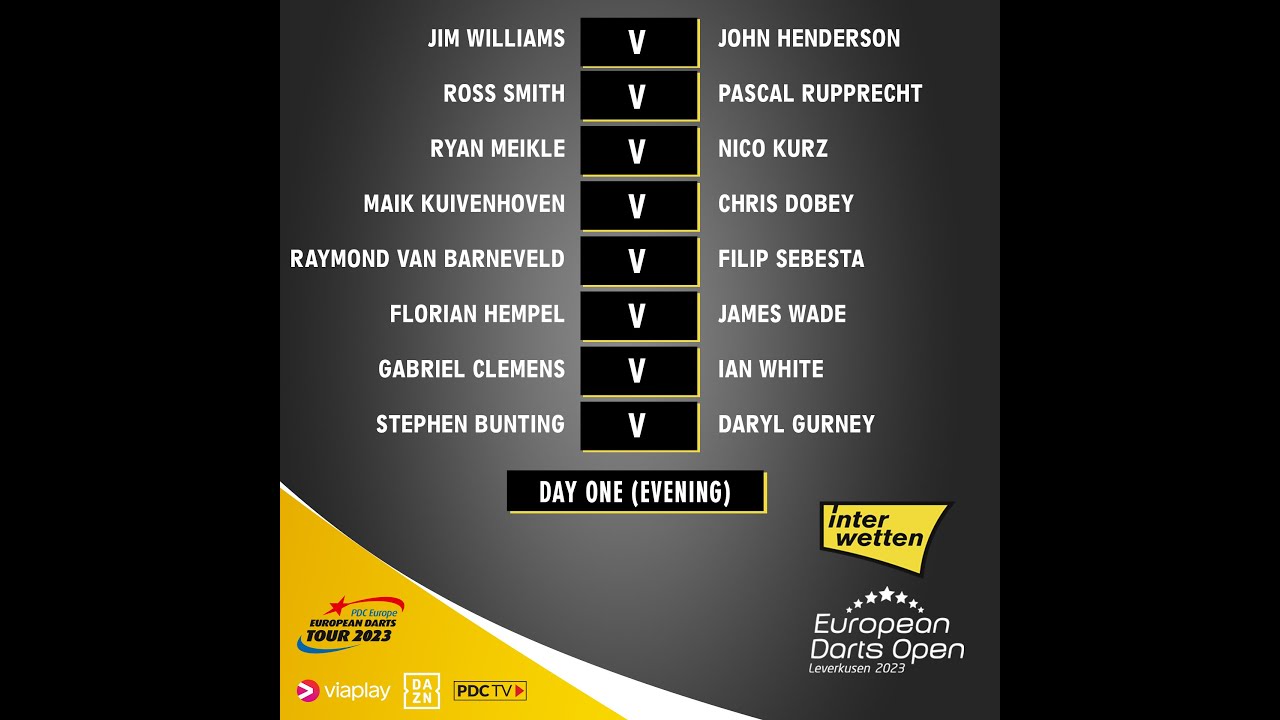 PDC European Darts Open 2023 Round 1 Ross Smith v Pascal Rupprecht 2023 ...
