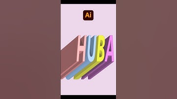 3D Text Extrusion in Adobe Illustrator | Tutorial #shorts
