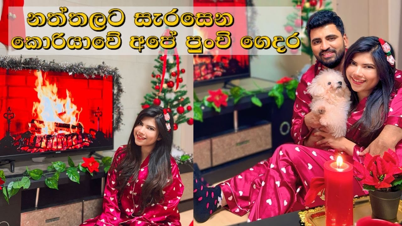 නත්තලට සැරසෙන කොරියාවේ අපේ පුංචි ගෙදර | Christmas decorate with us| Christmas shopping| Daiso