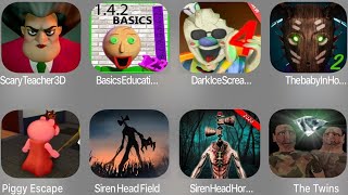 Scary Teacher 3D,Basics Education,Dark Ice Scream 4,The Baby Horror 2,Piggy Escape,Siren Head Field, screenshot 3