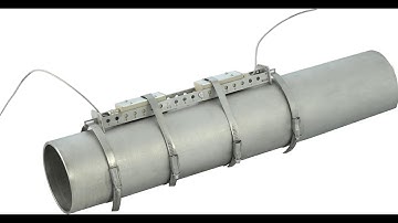 transducer mounting for a clamp on flowmeter type deltawaveC-F