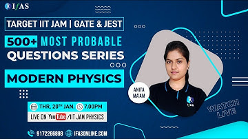 Most Important IIT JAM Modern Physics Questions