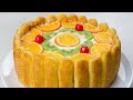 Tort diplomat | Ladyfingers Fruit Cake (CC Eng Sub) | JamilaCuisine