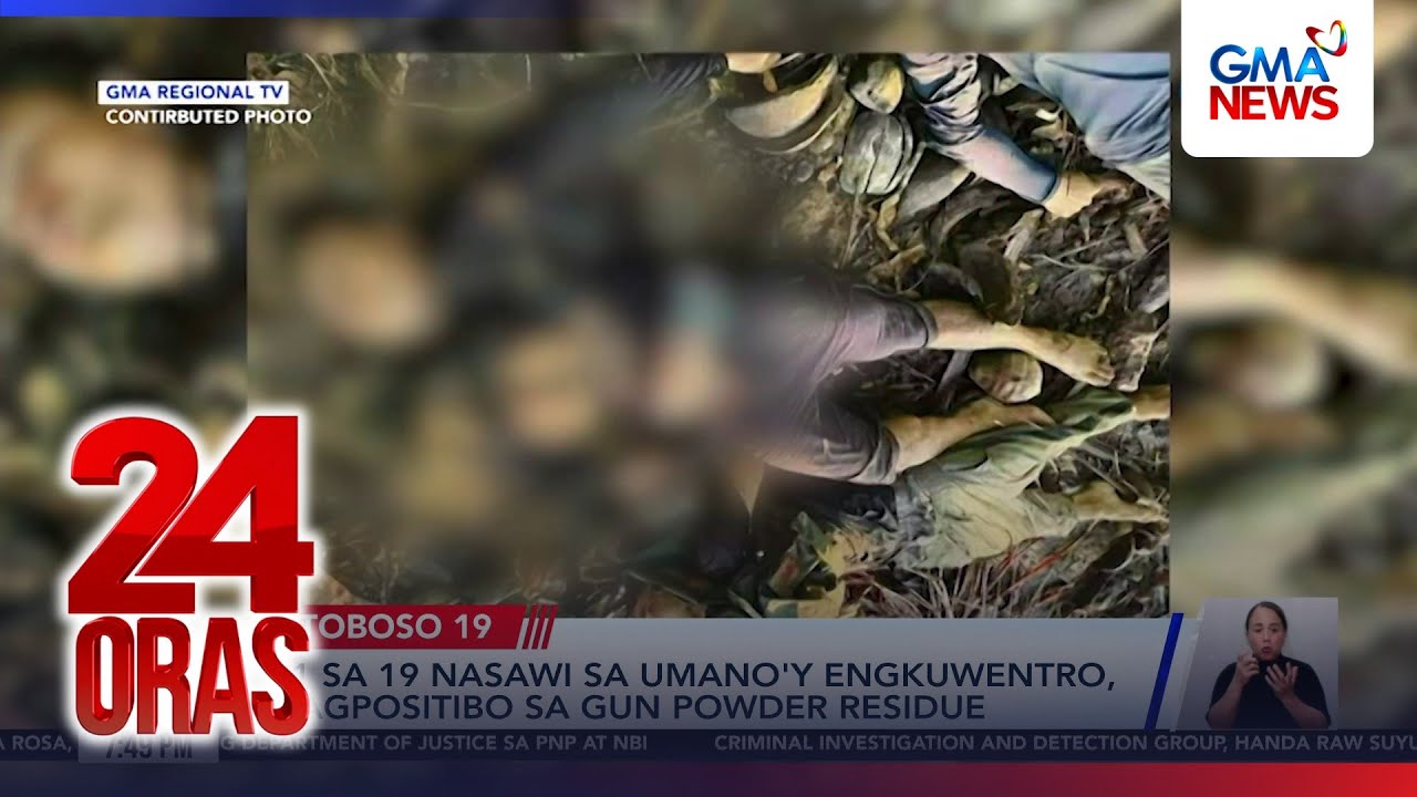 11 sa 19 na nasawi sa umano’y engkuwentro sa Toboso, nagpositibo sa gun powder residue | 24 Oras