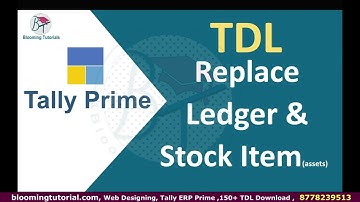 How to Replace Ledger & Stock Item Asset in Tally Prime TDL Tamil | TDL download | TDL Package