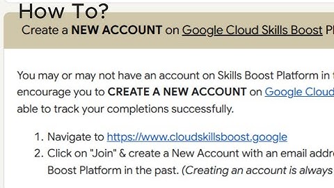 How to Create Google Cloud Skill Boost Account.