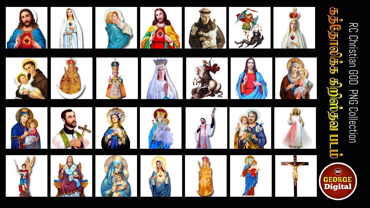 Roman Catholic (RC) God PNG file collection for Photoshop designing (