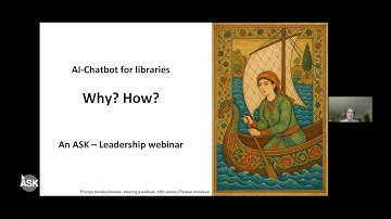 Decision Maker Webinar on AI-Chatbots for libraries.