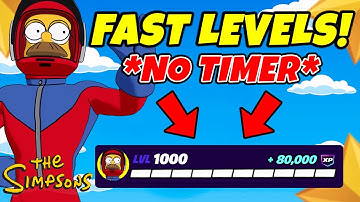 NO TIMER Fortnite XP MAP to LEVEL UP FAST in Chapter 6 Simpsons Mini Season 2 (Earn XP)