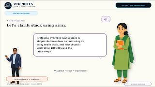 Stack Using Array|1BCS305 Data Structures and Applications | VTU 2025 Scheme