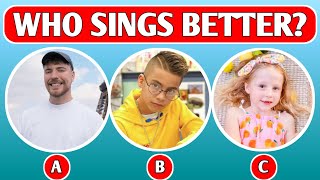 Who is Better Singer? #108 | Royalty Family, Nidal Wonder, Like Nastya, Salish Matter, Mrbeast
