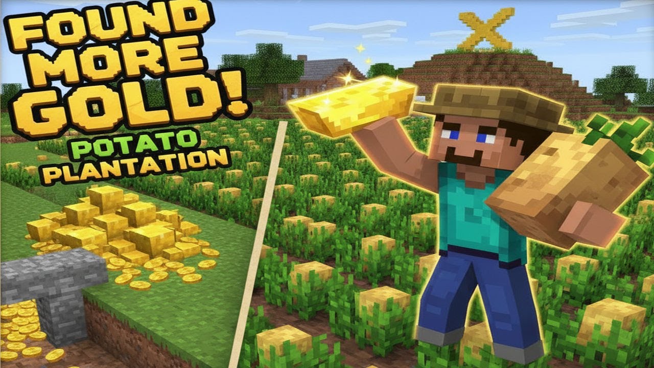 FOUND MORE GOLD & POTATO PLANTATION IN FARM | MINECRAFT - YouTube