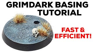 How to paint High quality Warhammer AOS/ Warhammer 40k bases FAST - The perfect GRIMDARK foundation!