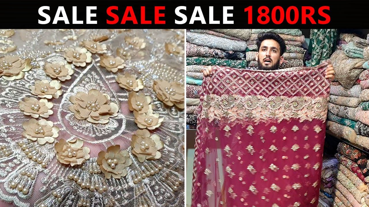 Cutdana Work Design Hand Embroidery Sale 1800 | EP 06 Pakistani Wedding Dresses 2019 | EK Fabrics