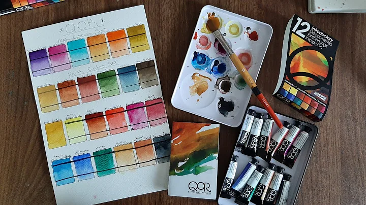 Setting up my QOR set of 12 Introductory Watercolors Palette ~🎨 ~new Mini Meeden Porcelain Palette