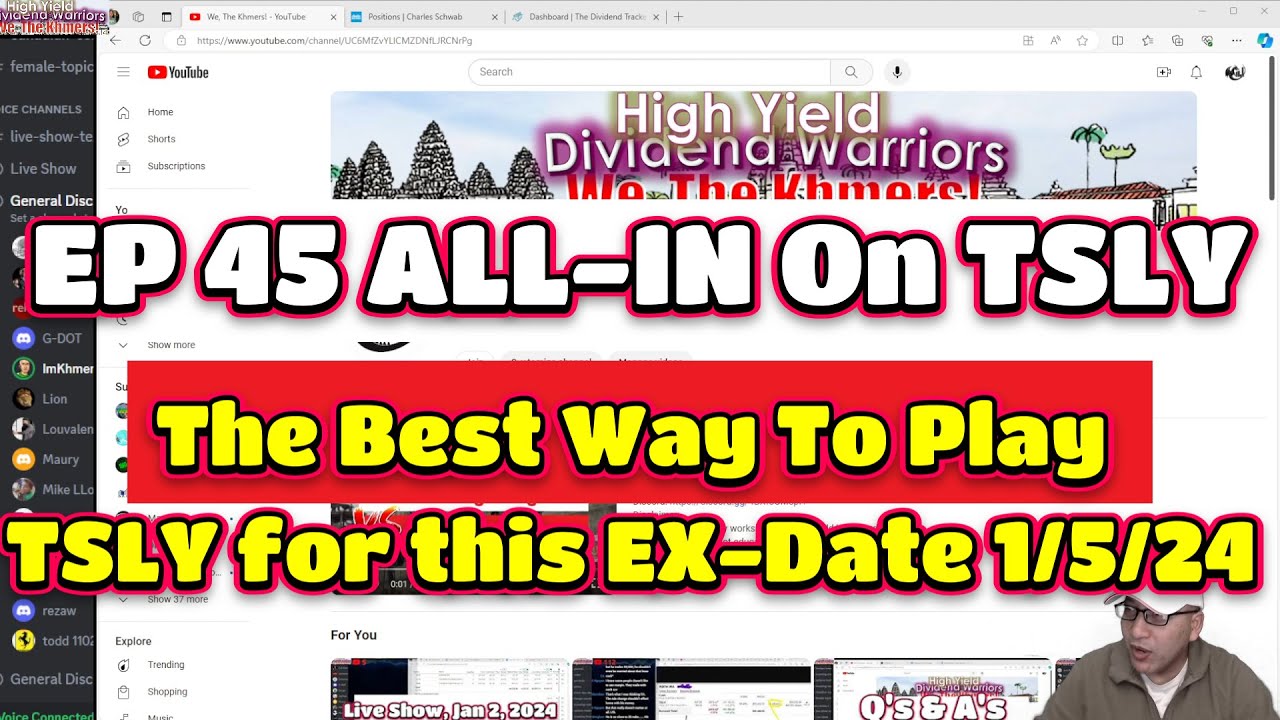 Ep 45 Allin on TSLY The best way to play TSLY for this exdate 1/5