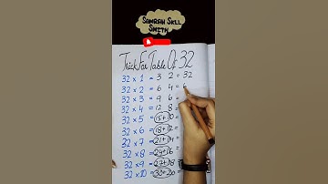 Trick for Table of 32 | Multiplication table trick #tabletrick #math tricks #shorts #table #maths