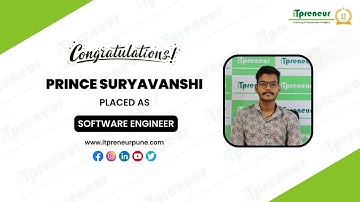 Prince Suryavanshi | Software Engineer | Student Testimonial video | Online video | iTpreneur