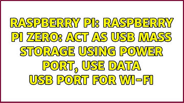 Raspberry Pi Zero: act as USB mass storage using power port, use data USB port for Wi-Fi