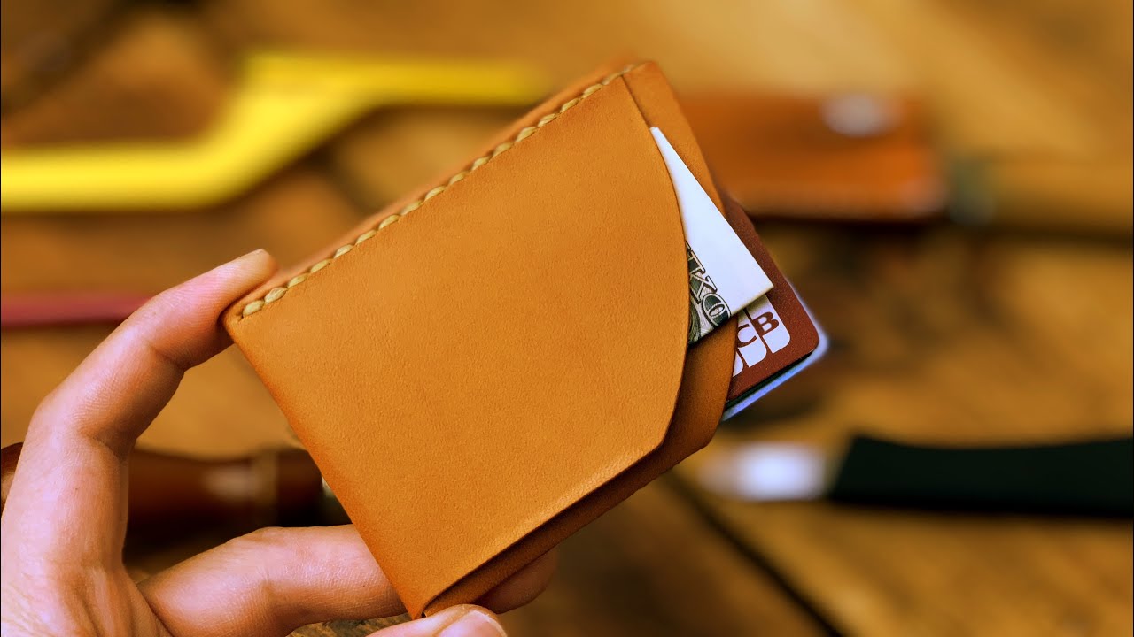 Making a HANDMADE Leather Card Wallet DIY BUILD ALONG YouTube