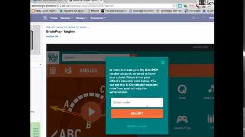 Schoology- BrainPOP Links Part 1