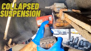 Breaking Point Exposed! Rusted and Broken Suspension Nightmare in Chevy Silverado