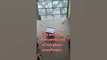 To perform short circuit test of one phase transformer #eletricalengineer #eletric #youtubeshorts