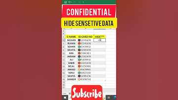 Employee Privacy How to Hide Sensitive Data in Ex #excel #microsoft #skills #shorts #trick #trending
