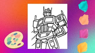 Optimus Prime TRANSFORMERS Coloring book
