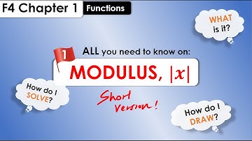 Lesson 1: MODULUS | SPM Add Maths | F4 Chapter 1 Functions [Short Ver]