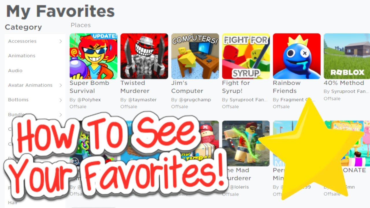 How to look at your Favorites in Roblox - Charlie INTEL