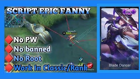 Script Terbaru !! Skin Fanny Epic Skylark Revamp No Password || Mobile Legends