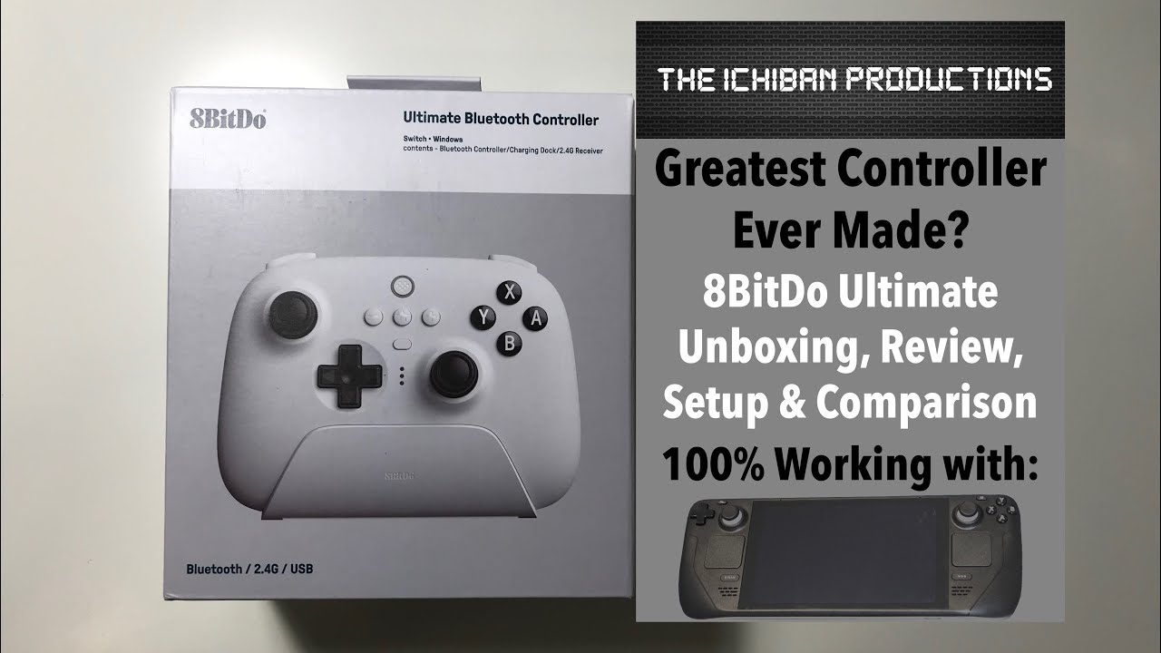 8Bitdo Ultimate Bluetooth Controller with Charging Dock for Switch and  Windows, Black