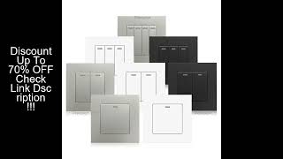 86 Type UK Standard Wall Light Switch 16A Black/White/Grey Plastic Panel Home Power Rocker Push Butt