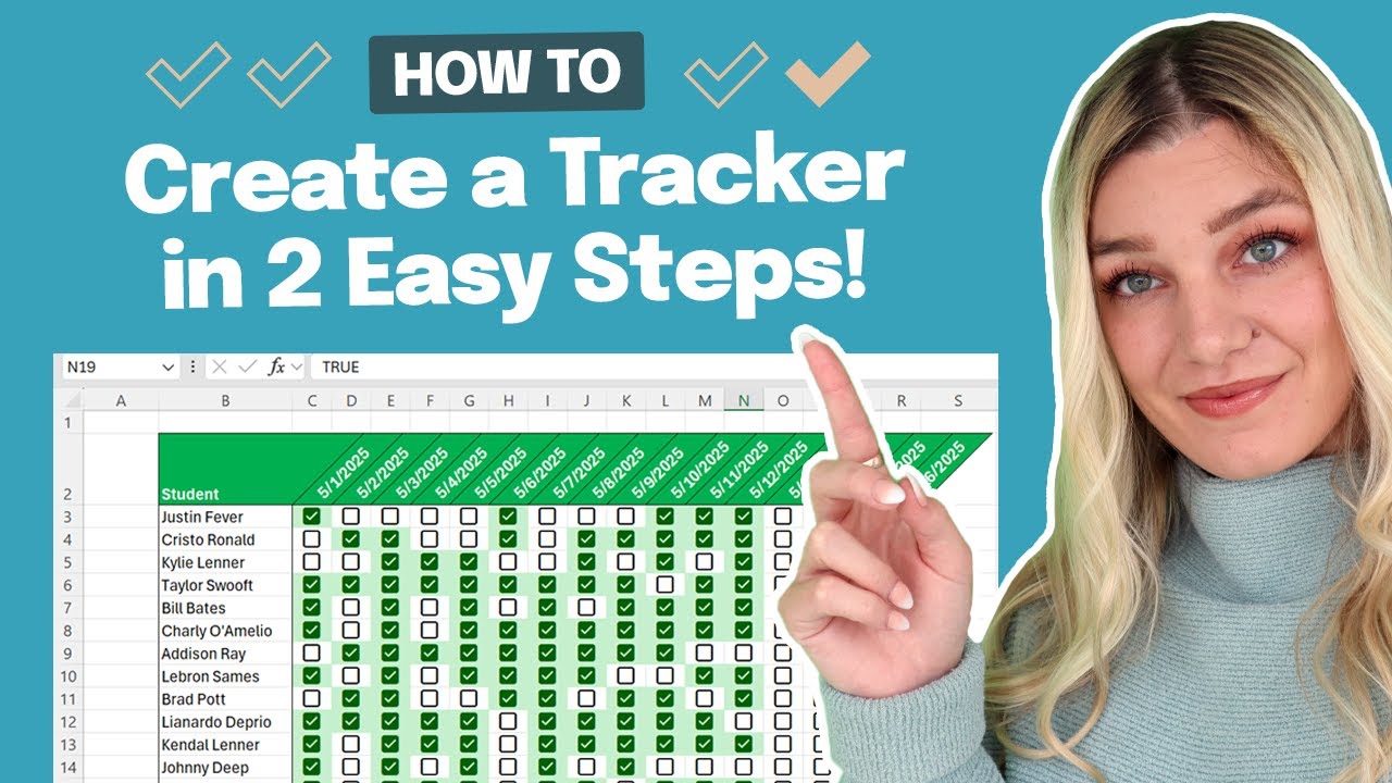 How To Create an Excel Attendance Tracker in 2 Simple Steps! - YouTube