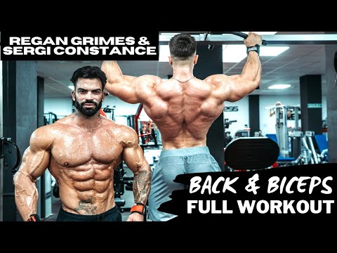 WORLDS BEST BACK AND BICEPS WORKOUT | SERGI CONSTANCE AND REGAN GRIMES