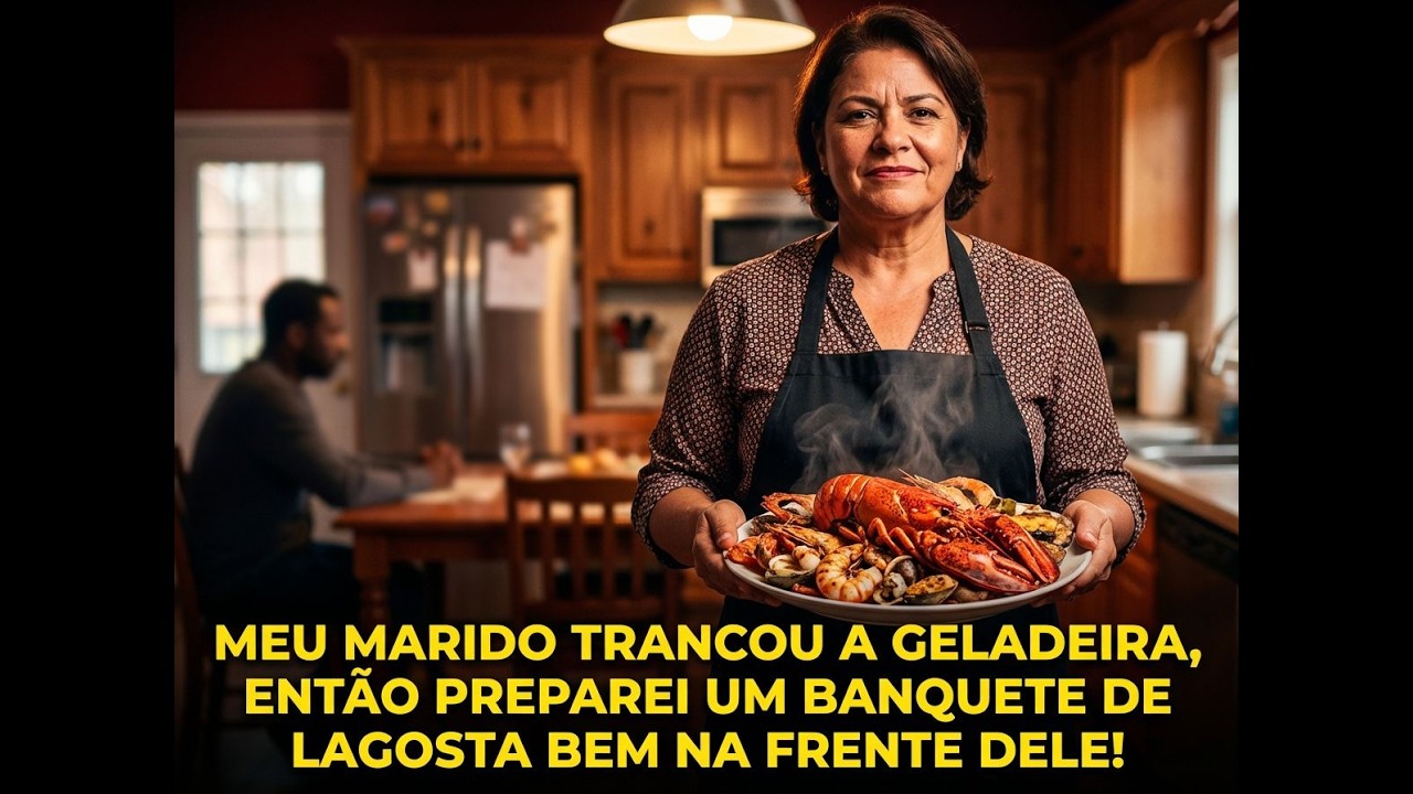 Ele trancou a geladeira, então eu preparei um banquete de lagosta!