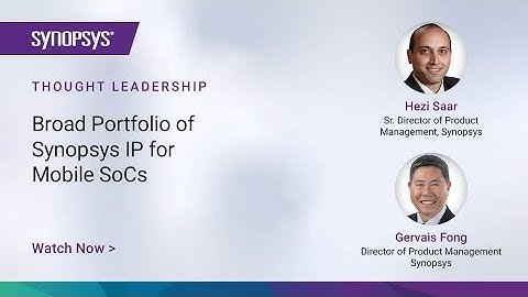 Product Update: Broad Portfolio of DesignWare IP for Mobile SoCs | Synopsys