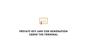 Private Key and CSR generation using the Terminal