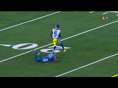 Tutu Atwell TD vs Lions in wildcard game | Lions vs Rams wildcard game