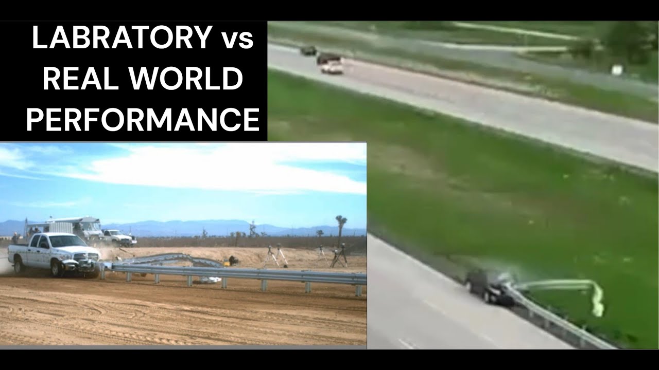 CRASH: Guardrail End Terminal with Crash Test - YouTube
