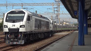 【8785次】臺鐵 2023.12.19 [柴電機車 R201 & R202] 新車重聯試運轉 牽引EMU900 彰化進站 TR R201 & R202 Hauling EMU900 918 Set